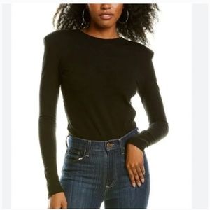 DANIELLE BERNSTEIN Black Open Back 100% Cotton Bodysuit